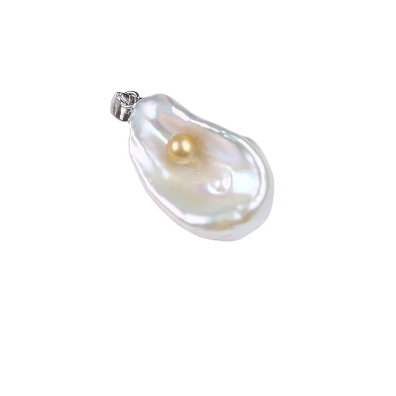 Stud Earrings and Pendant Set 925 Silver Keshi Pearl Fine Jewelry Fits for Natural Fresh Water Pearls