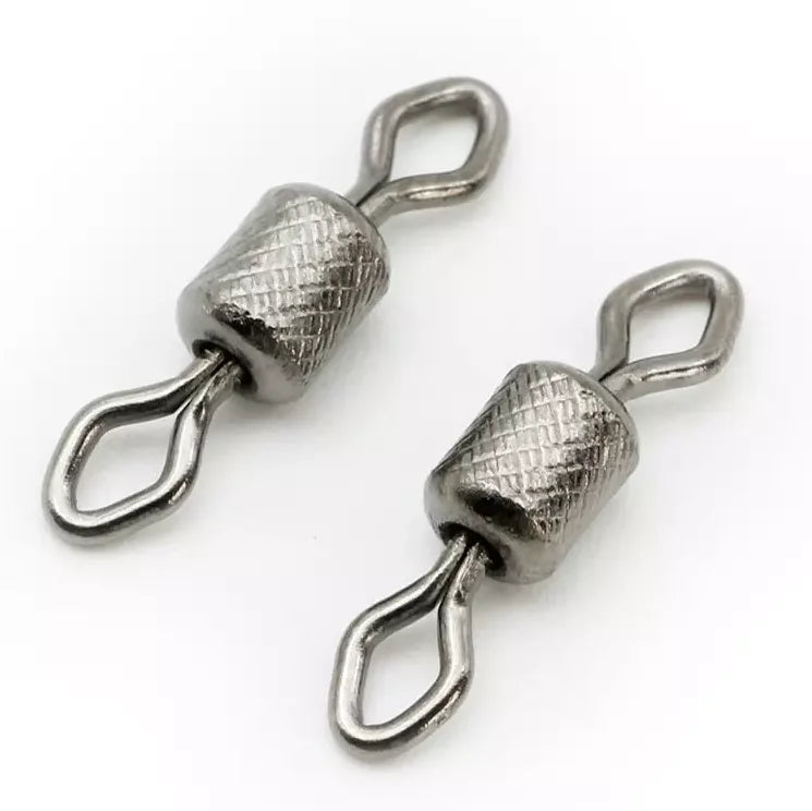 Diamond Impressed Eye Rolling Swivels Carp Fishing Tackle Snaps for Angling