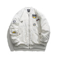 High Street Vintage Winter Baseball Varsity Jacket for Men Stand Collar with Embroidery-Fashion High Street