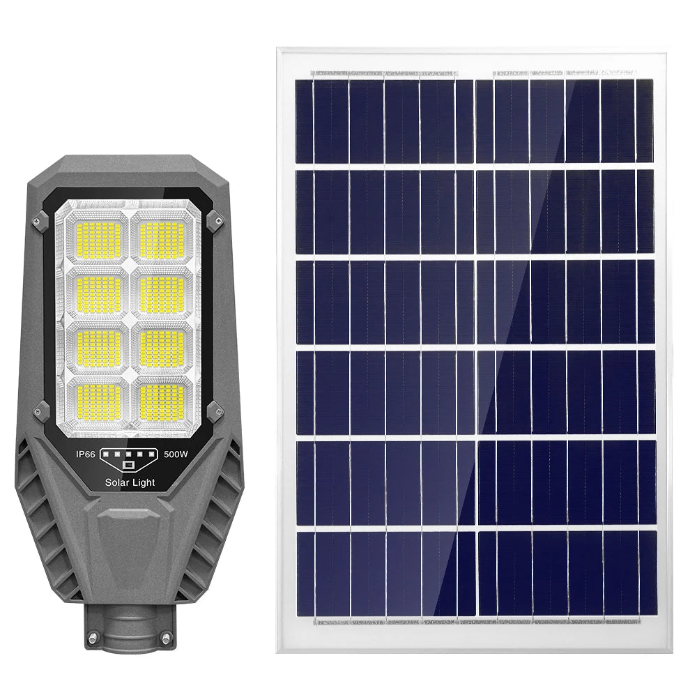 Outdoor Aluminum Waterproof Ip65 Solar Split 500W Light Controlled Remote Control Led Street Light