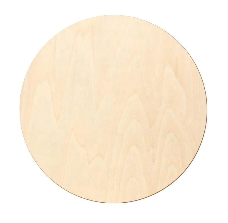 Round Disc Unfinished Wood Cutout Circles