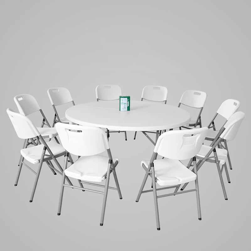 10 Seater Round Rectangle Plastic Foldable Party Table and Chairs for Rentals