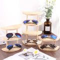 Log Glasses Display Display Rack Sunglasses Props Multilayer Solid Wood Window Display Pieces
