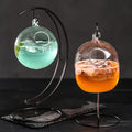 Bar New Ideas Hanging Basket Cocktail Glass Heart Moon Iron Frame Suspension Bottle Juice Beverage Molecular Special Drinks Cup