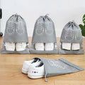 Portable Travel Eco-Friendly Reusable Shoe Storage Bag Moisture-Proof Dustcover Closure Non-Woven Fabric Drawstring Shoe Bag