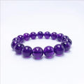 Handmade Amethyst Quartz Gemstone Bead Bracelet 8mm Round Beads Stretch Bracelet