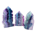 Natural Freeform Crystal Quartz Slab Rough Rainbow Fluorite Slice Point for Healing