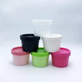 Custom 50g 100g 500g Candy Color Plastic Jar Body Cream Container Packaging Wholesale pink Green clear Black Cosmetic Storage