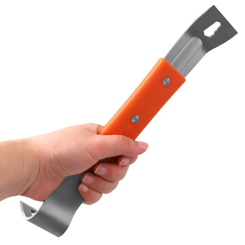 Pry Bar Stainless Steel Nut Crowbar With M4-M6 Hexagon Socket and Wrench Angle Head Nail Puller