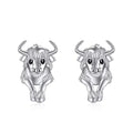Fine Jewelry 925 Sterling Silver Plated Animal Cute Highland Cow Stud Earrings for Women