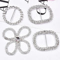 Wholesale Crystal Rhinestone Metal Round Buckle for Shoes Garment Dresses Belt