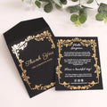 Luxury Black Paper Wedding Invitation Cards With Gold Foiling Pattern Printing Elegant Invitation Card for Wedding