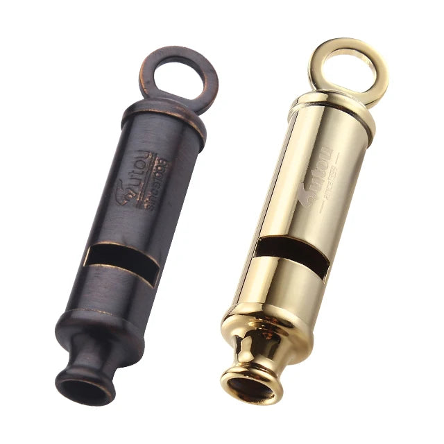 Factory Outset Two-tone Siren Outdoor Survival Brass Whistle