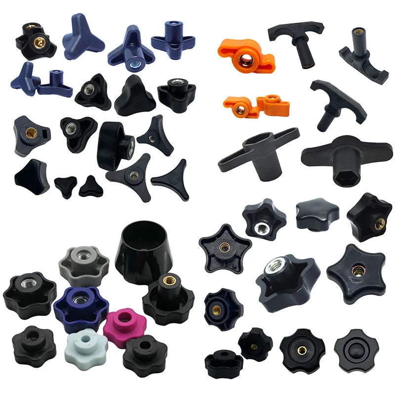 Bracket Fixing Fasteners Various Models and Specifications Matte Glossy M6 Metric Male Thread Knurled Clamping Knobs