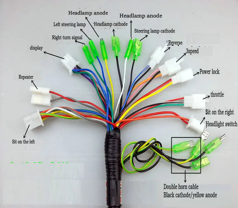 Electric Tricycle Taizi Type Line electric scooter motorbike combination wiring National Standard 6 Square Harness Assembly