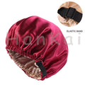 Wholesale Reusable Women Double-layer Satin Adults Sleep Shower Cap