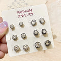 Vintage Children's Stainless Steel 304/316 Silver Plated Trendy Custom Fashion Stud Earrings with Zircon Crystal for Anniversary