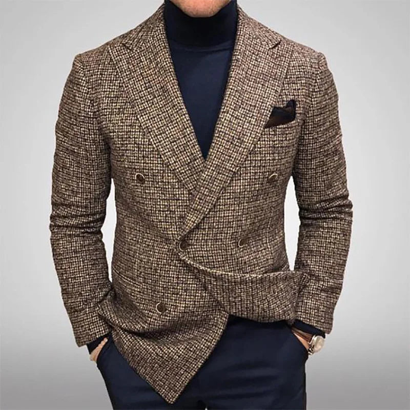 GREY Brown S-3XL New Men Casual Jacket Eur US Version Trendy Gentleman Jacket Adult Blazers
