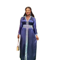 Berserk Traditional Ethiopian Rayon Dress Latest Styles V-Neck African American Rhinestone for Women