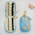 In Stock 10 Pcs Essential Oils Bottle Keychain PU Knitted Case for 1ml 2ml 3ml 5ml Sample Vials Glass Bottles Keychain Pouch