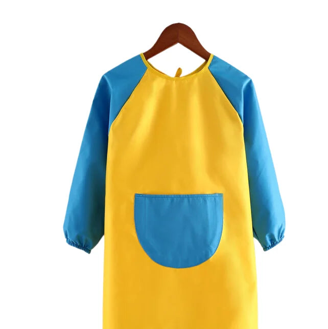 Children Waterproof Artist Painting Aprons Kids Art Smock Apron With Sleeve Pocket for Artist