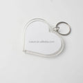 Blank love Heart Shaped Photo Frame Keyring Acrylic Keychain