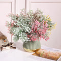 New Design 5 Forks Home Decorative Plastic Artificial Flowers Bouquet for Indoor Table Decor
