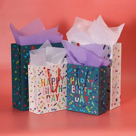 Happy Birthday Party Gift Bag Color Pattern Manufacturer's Direct Portable Paper Bag