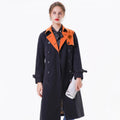 2023 Bosha Custom Women's Long Trench Coat Autumn Double Breasted Casual Style With Buttons