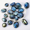 Natural Blue Flash Labradorite Tumbled Stones Polished Palm Crystals for Healing & Home Decoration
