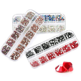 SS4-SS16 Glass AB Gold 3D Non Hot Fix FlatBack Luxurious Bling Bling Nail Art Rhinestone Glitter Diamond Rivet Gem DIY Supplies