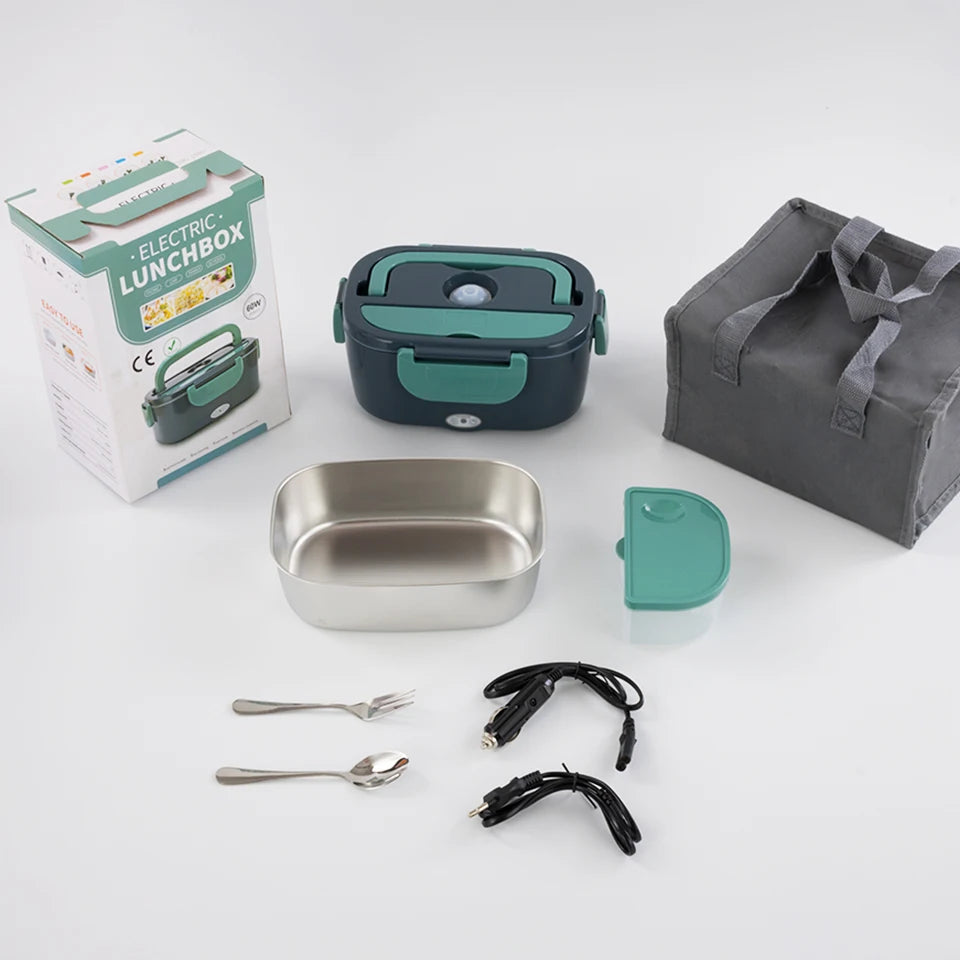 Ready to Ship 110V / 220V Heater Lunch Tiffin Box 1.5L Electric Lunch Box With 304 Removable Container