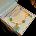 Korean Chinese Style Fashion Personality Pearl Jade Bracelet Temperament Design Hand Jewelry Women's Wholesale