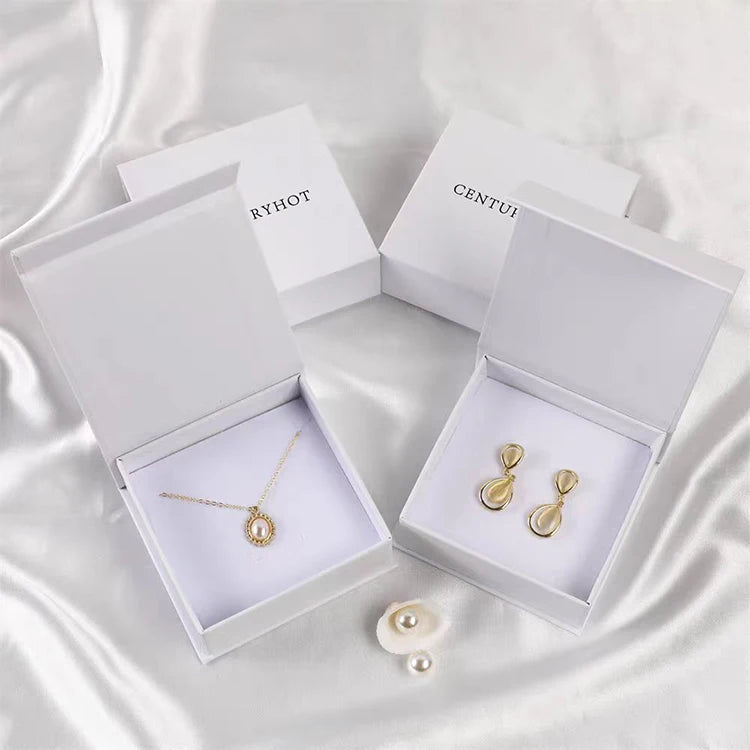 Customizable Small Gift Purple Jewelry Packaging Box Custom logo Printed Velvet White Jewelry Set Ring Box