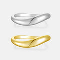 Fashion Jewelry 925 Sterling Silver Gold Plated Chunky Finger Water Wave Rings for Women