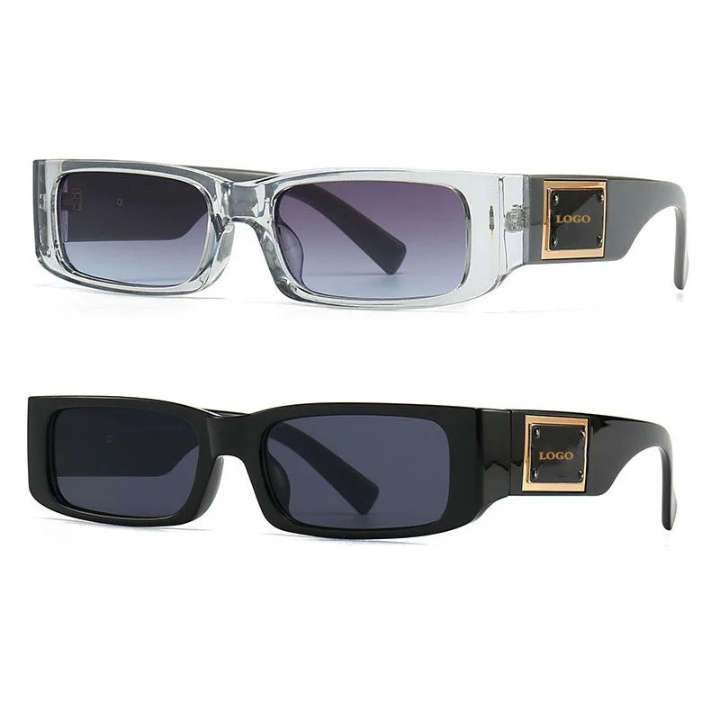 Vintage Rectangle Sunglasses for Women Men Retro Small Frame Sun Glasses Hip Hop Glasses Fashion Shades Female UV400