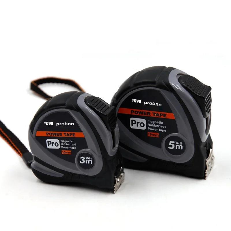 Probon Wholesale Professional Rubber Coated Steel Measuring Tape 3m 5m Metric Inch  Retractable Custom Tape Measure