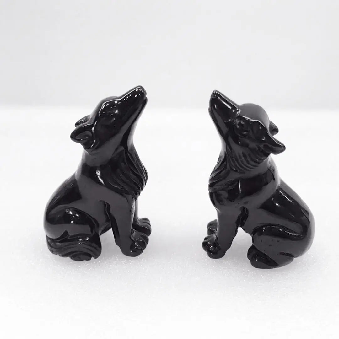 2026 High-quality Crystal Carved Gemstone Wolf Domineering Fengshui Reiki Crystals Handicraft Healing Stones Exquisite Wolf Carving