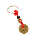 AA00174 Beautiful Lucky Key Chain Chinese Fengshui Lucky Key Chain 5 Chinese Coins Set