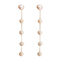S925 Needle Freshwater Pearl Jewelry Pearls Stud Earrings Dangle Long Drop Baroque Bride Earrings for Ladies