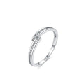 Fashion Simple Sterling Silver 925 Engagement Ring Ins Style Design Zircon Ring Gift for Girls