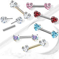 Fashion Zircon Barbell Heart Shape Nipple Bar Rings Sex Body Piercing Titanium Steel Jewelry