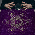 Customs Nonwoven Floral Velvet Tarot Card Tablecloth Boho Decoration Pendulum Magic Runes Cover Ritual Cloth for Home Use