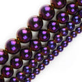Wholesale Crystal Lampwork & Glass Beads Multiple Sizes Colorful Round Shape Hematite Stone Beads for Jewelry Making DIY