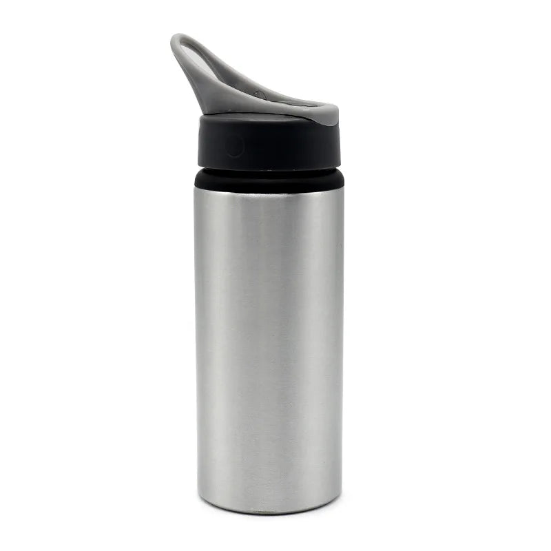 600ml Sublimation Blank Heat Press Print Aluminum Drinkware Sports Water Bottle with Suction Nozzle for Direct Drinking