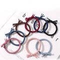 MIO Wholesale Braided Elastic Hair Band 5mm Thickness Black Rope Ponytail Fixer Teen Girl Hair Band for Women Ladies Girls