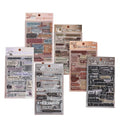 6pcs/pack Heart Language Simple Stickers Waterproof Pet Handbook Sticker Pack Creative Retro Letters Handbook Material