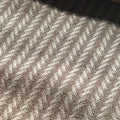 Extra Wide Grey Linen Cotton Blend Curtain Fabric Striped Knitted Designs Blackout Woven Technique for Home Decor with Samples