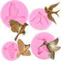 3D Bird Cake Fudge Mold Silicone Mold Cake Decoration Chocolate Candy Resin Clay 4 Sets