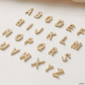 AA01571 Wholesale 10*13mm 14k Gold Plated Personalized Minimalist Pearl Alphabet Initial Letter Charm Pendants for Necking Makin